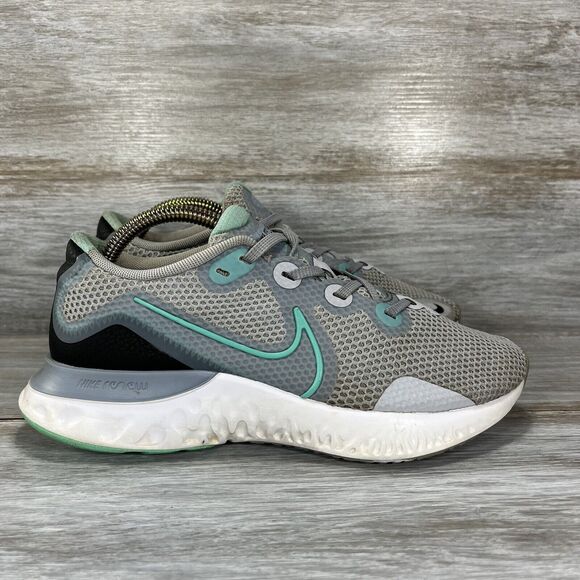 Nike Womens Renew Run Sky Gray Hyper Turquoise CK6360-007 Running Shoes Size 7.5 - Picture 5 of 13